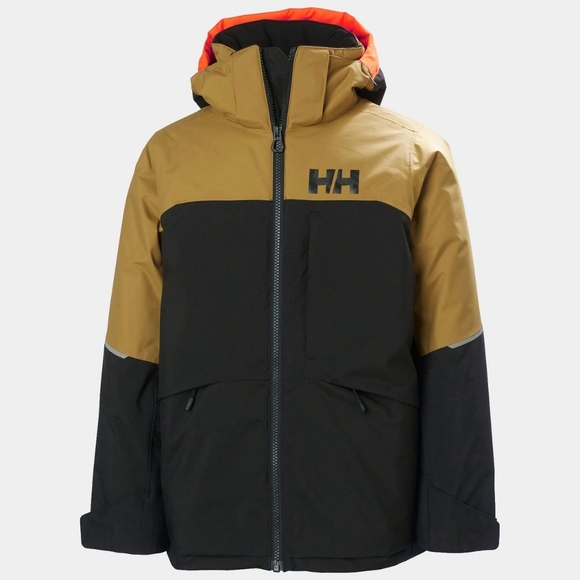 Helly Hansen Kids SKI Jacket - Tan and Black - Picture 1 of 12